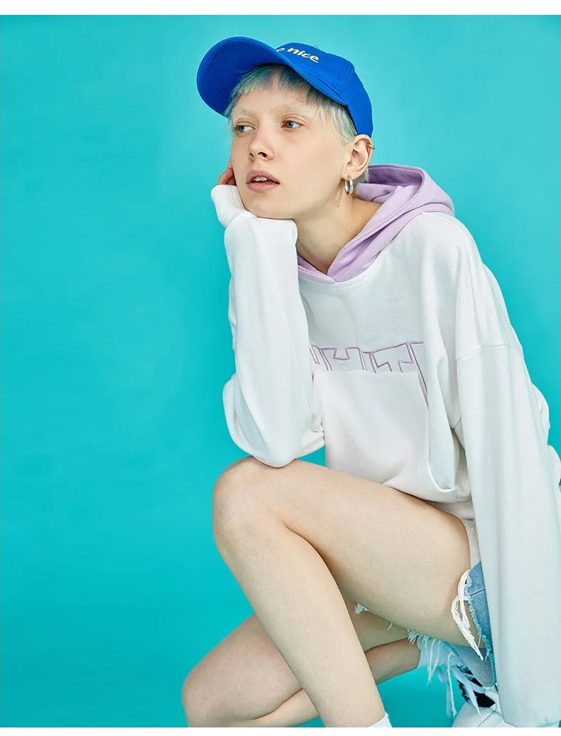 Toyouth New Autumn White Sweatshirts for Women Long Sleeve Ulzzang Hoodies Letters Printed Casual Pullover Harajuku Tops Moletom
