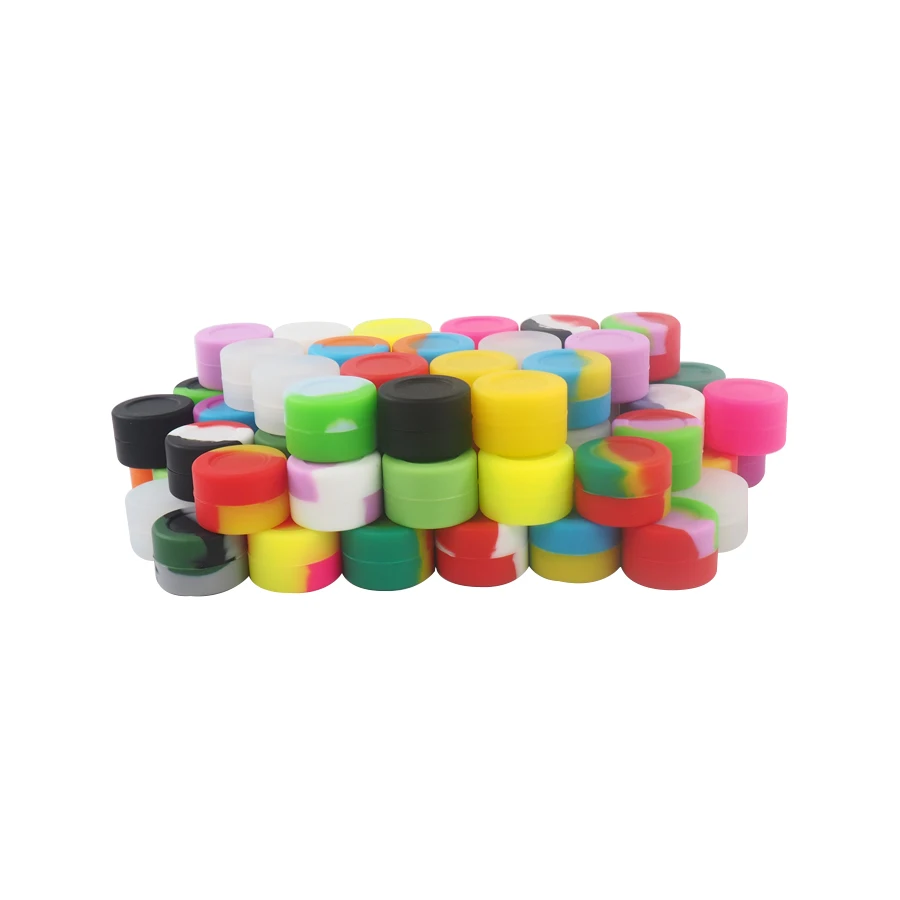 

200PCS\lot 3ml silicone dab jars wax vaporizer oil container wax atomizer