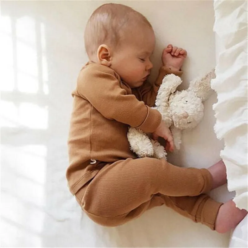

Infant Baby Boy Girl Tops + Pants Outfits Pajamas Pjs Set Sleepwear Clothes Cotton Fashionable Newest Simple Style