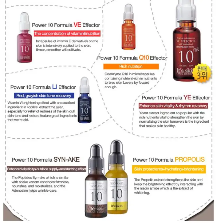 

IT'S SKIN Power 10 Formula VE Effector [ Vitamin E Nutrition ] 30ml Face Cream Skin Care Serum Whitening Anti Wrinkle
