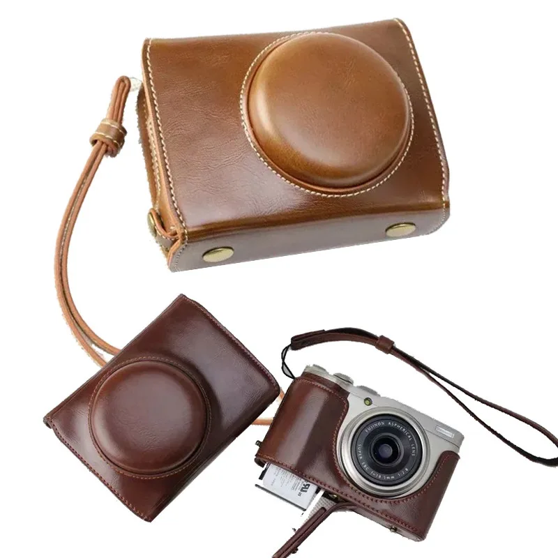 Роскошный чехол для камеры из искусственной кожи Fuji Fujifilm XF10 защитный чехол|Сумки