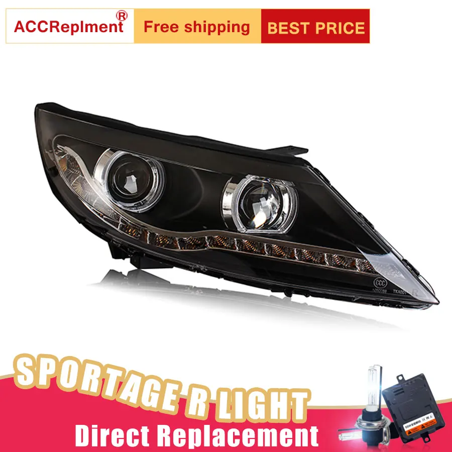 

2Pcs LED Headlights For Kia Sportage R 2014-2015 led car lights Angel eyes xenon HID KIT Fog lights LED Daytime Running Lights