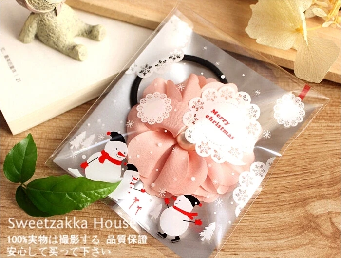 

Free shipping bakery package slivery lace Christmas decoration plastic self adhesive bag cookie dessert candy bags