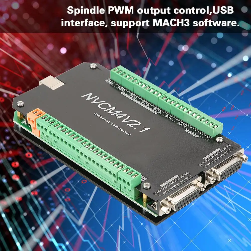 NVCM 4 оси ЧПУ контроллер MACH3 USB интерфейсная плата карты для шагового двигателя