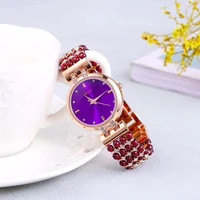 natural garnet stone bracelet 33mm watch diy jewelry for woman waterproof watch for summer beach wholesale