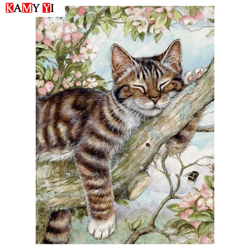 

KAMY YI 5D DIY Full Square/Round Drill Diamond Painting"Cute cat"Mosaic Diamond Embroidery Home Stitch Gift HYY