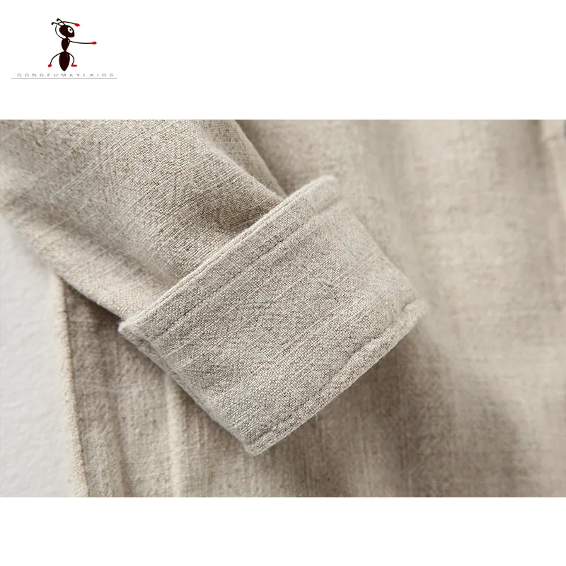 Кунг фу муравей Новое поступление 2017 года льняные хлопковые весенние блузки