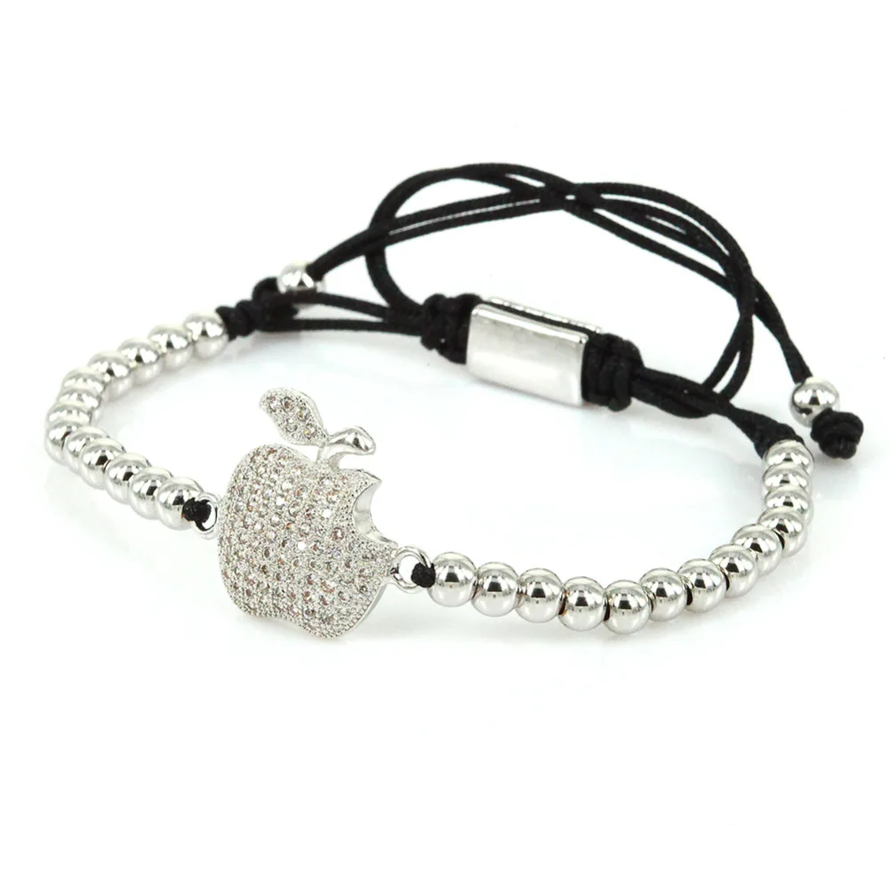 Браслет Шарм с фианитами 4 мм круглыми бусинами|bracelets for|braided braceletcharm bracelet |