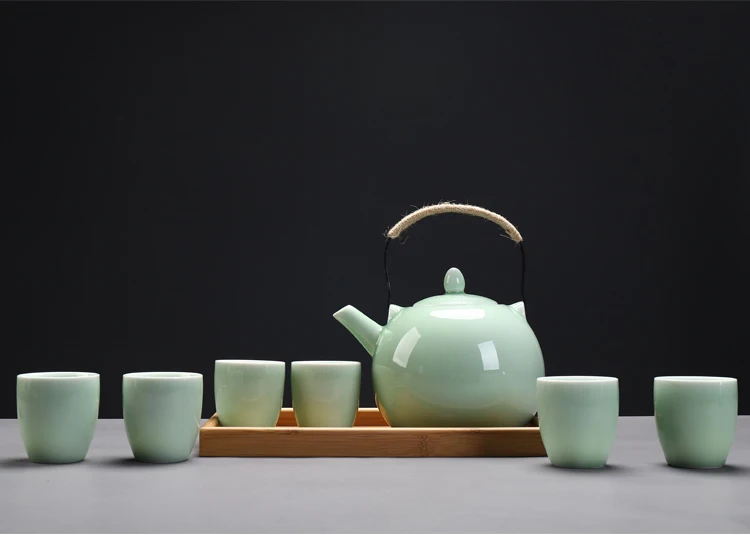 TANGPIN большой емкости celadon чайник керамический чайник китайский чайник посуда для напитков 2000 мл