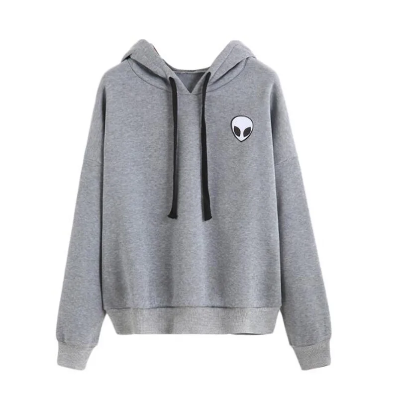 

2019 New spring Autumn student Hooded Sweatshirt Casual Long Sleeve Cartoon embroidered Pullover Hoodie Sweatshirt Female cc542