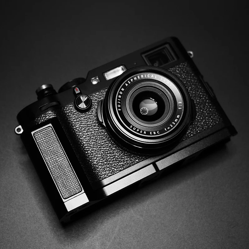 Алюминиевая Рукоятка Кронштейн быстросъемная l-пластина для FUJI X100F FUJIFILM X 100F X100T с углеродным фильтром/крестообразная пластина наклейка