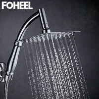 foheel 6 and 8 inch shower head stainless steel shower head water saving bathroom rain spa square handheld shower head