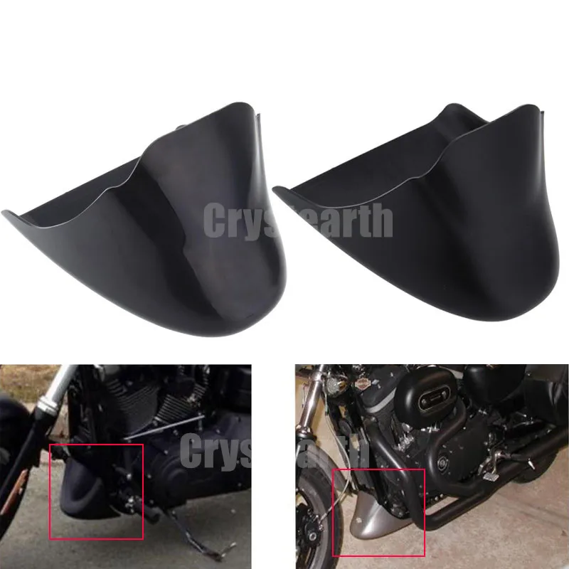Глянцевый черный/матовый черный подбородка обтекатель передний спойлер для Harley