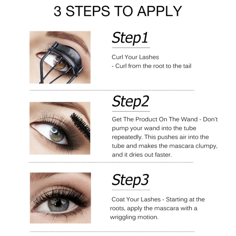 Быстросохнущая тушь для завивки ресниц черная Удлиняющая Тушь наращивания