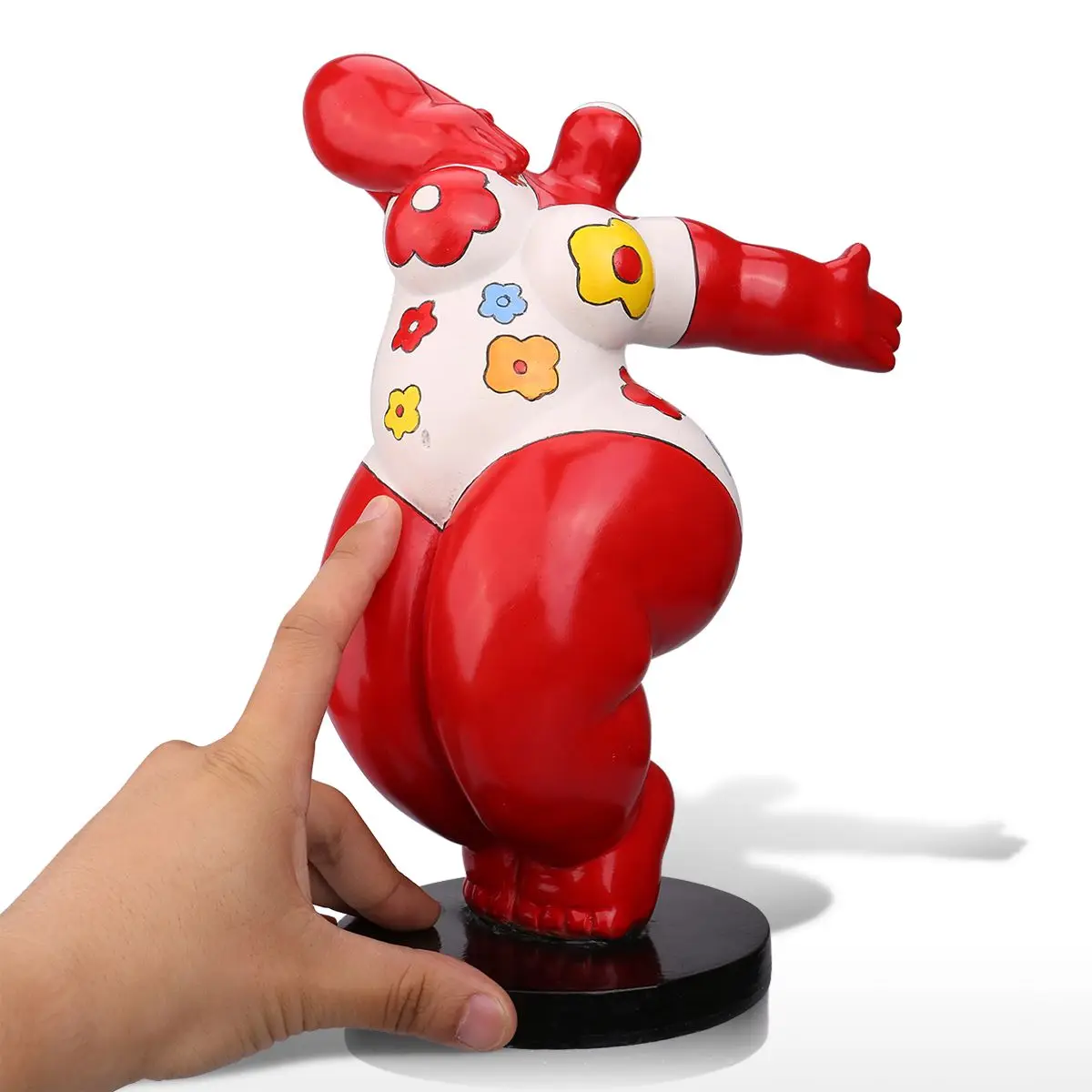 Tooarts Танцующая толстая женщина фигурка стекловолокно преувеличенное