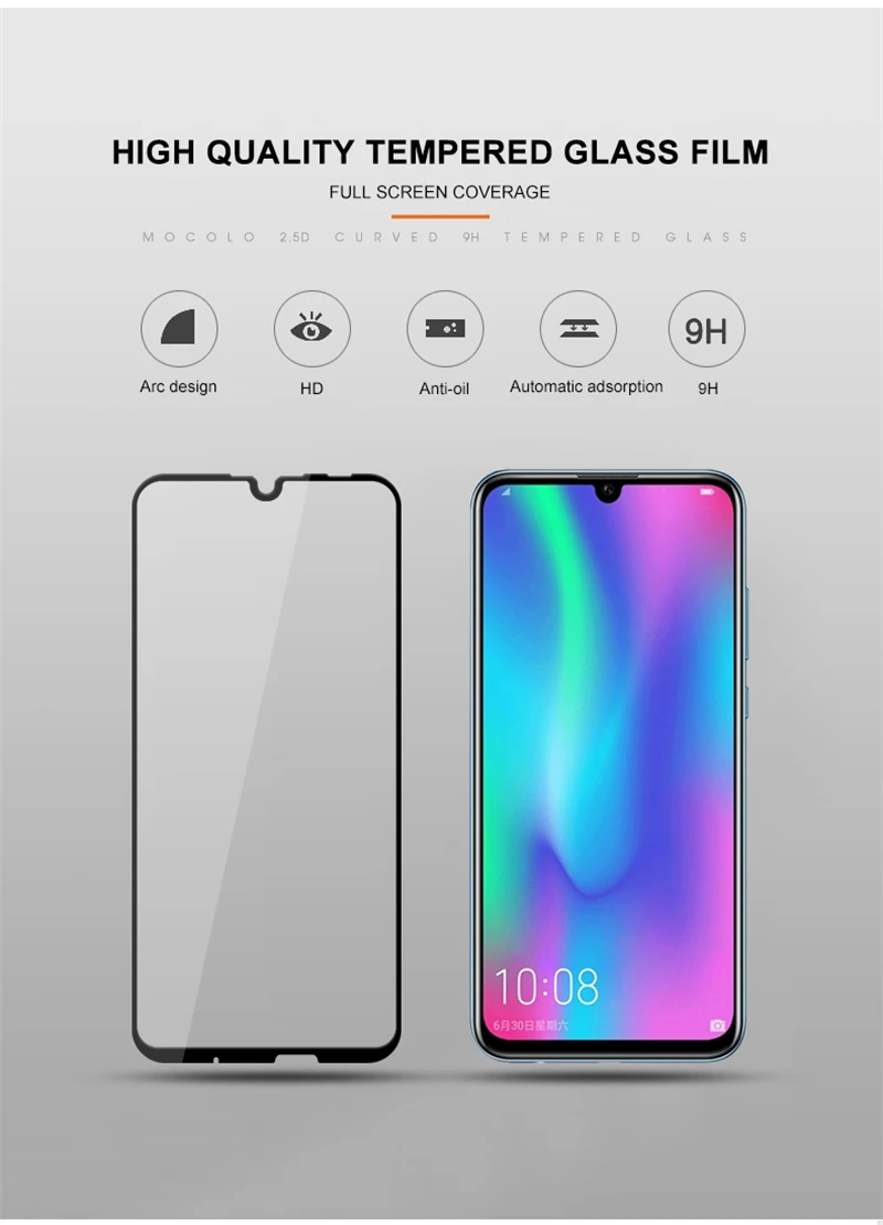5D honor 10 lite свет стекло для Huawei honor 8 9 lite 8x 8c 9i v9 8pro закаленное стекло honor 8 x c 8 lite 9 10 lite Защитная крышка