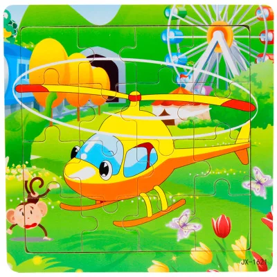 JX-1621 3D деревянные головоломки, игрушки для детей, Деревянные 3d Мультяшные головоломки с животными, интеллектуальные детские развивающие игрушки для детей - Цвет: JX-1621