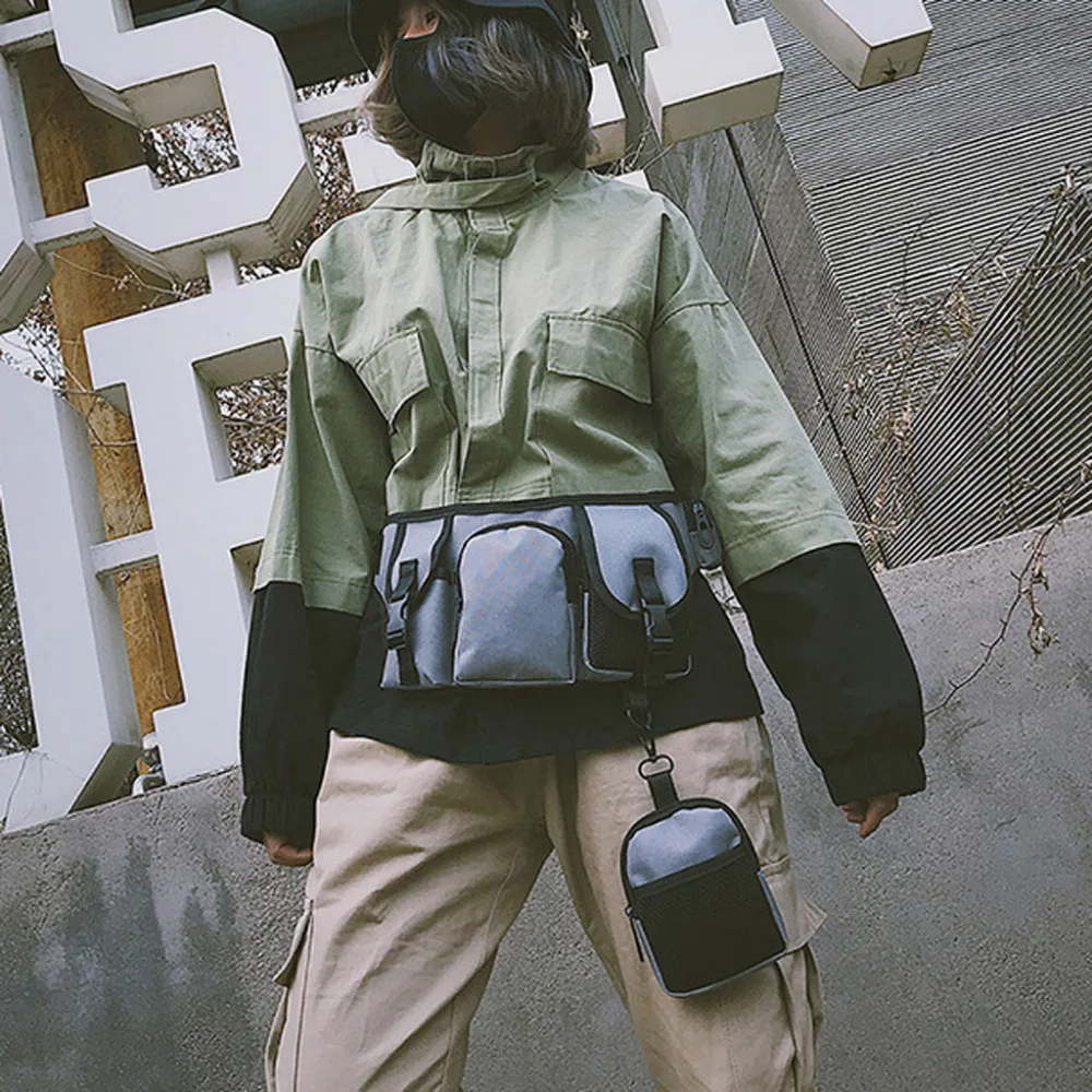 Новая мода нейтральный Оксфорд сплошной цвет универсальные спортивные карманы