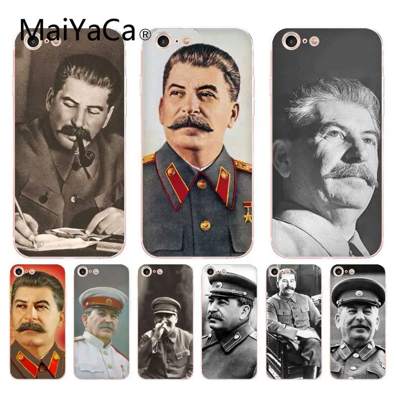 Чехол MaiYaCa для iphone 7 6 X чехол русского коммандера Сталина iPhone 8 6S Plus 5 5S SE 5C XS XR |