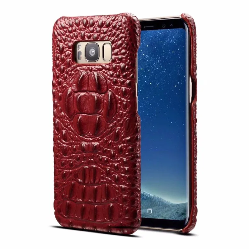 Чехол OUJINUO из натуральной кожи с узором «крокодиловая кожа» для samsung Galaxy S8 Plus S8plus Note 8, роскошная крутая задняя крышка, чехол для телефона