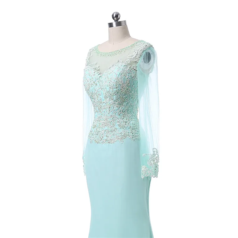 Элегантное Вечернее Платье Русалка мятно зеленого цвета в пол вечерние платья