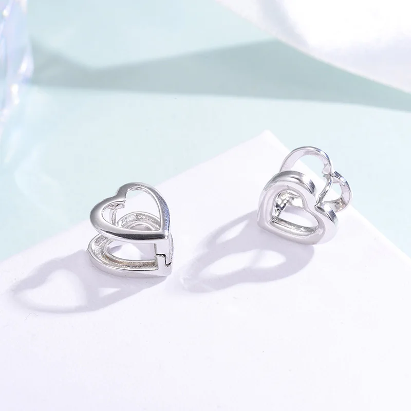HONGYE модные женские маленькие серьги в форме сердца сплав матовые простые