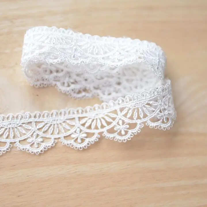 10 ярдов вышитая кружевная ткань Водорастворимая отделка сделай сам швейное