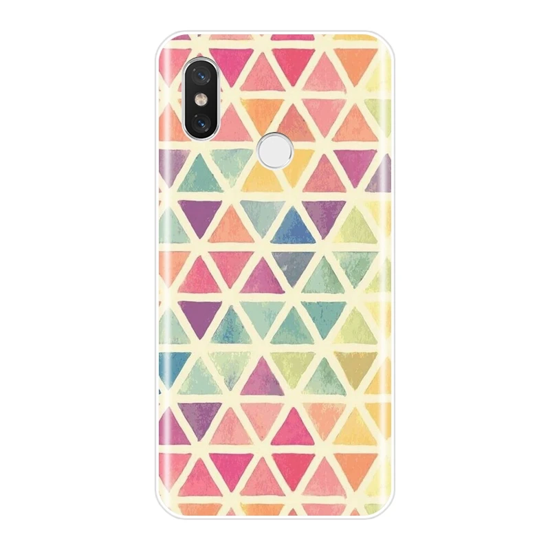 Мягкий чехол для телефона Xiaomi Mi 5 5C 5S 5X 6 6X Plus геометрический цветочный эстетичный
