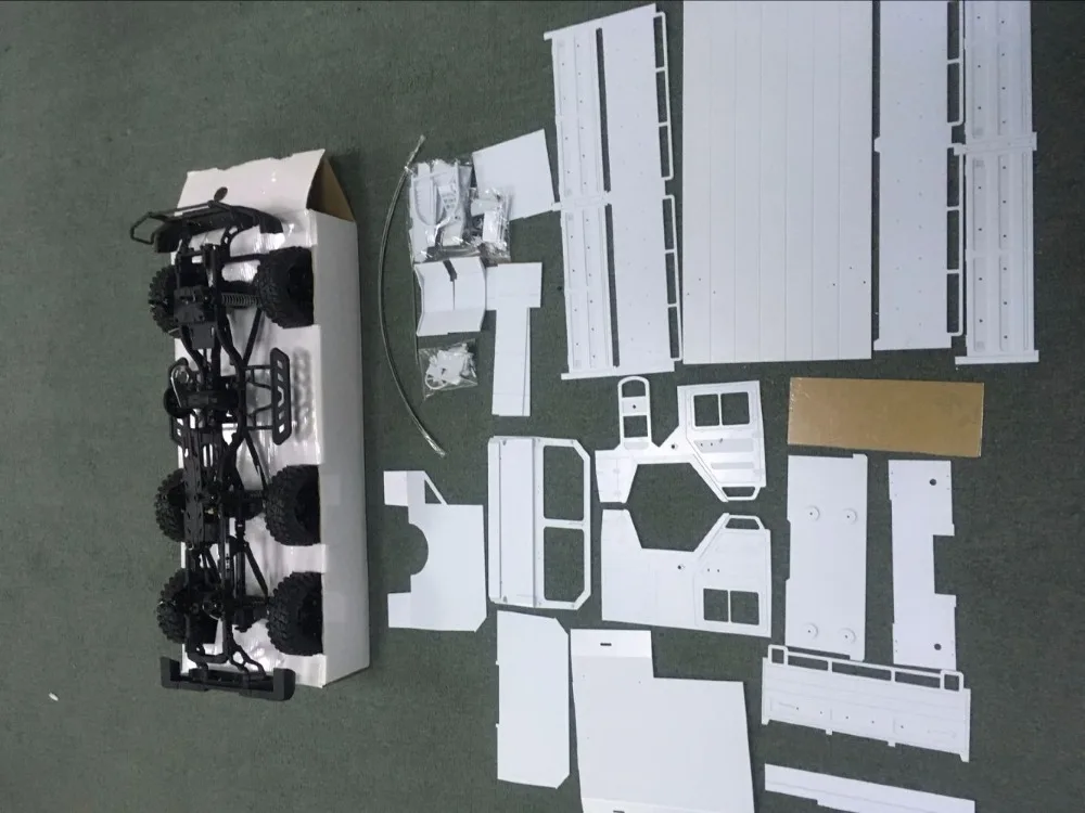1/10 весы rock cralwer Неокрашенный тела 6x6 или 8x8 каркасные комплекты может для вышивки крестом RC RCW4D зверь II 6 осевой SCX10 HG P601 человек BENZ kc6 - Цвет: 6x6 frame and body