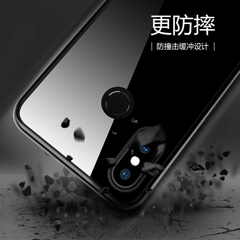 Для Xiaomi mi 8 чехол M8 Обложка Силикон ТПУ + акриловый прозрачный защищает назад