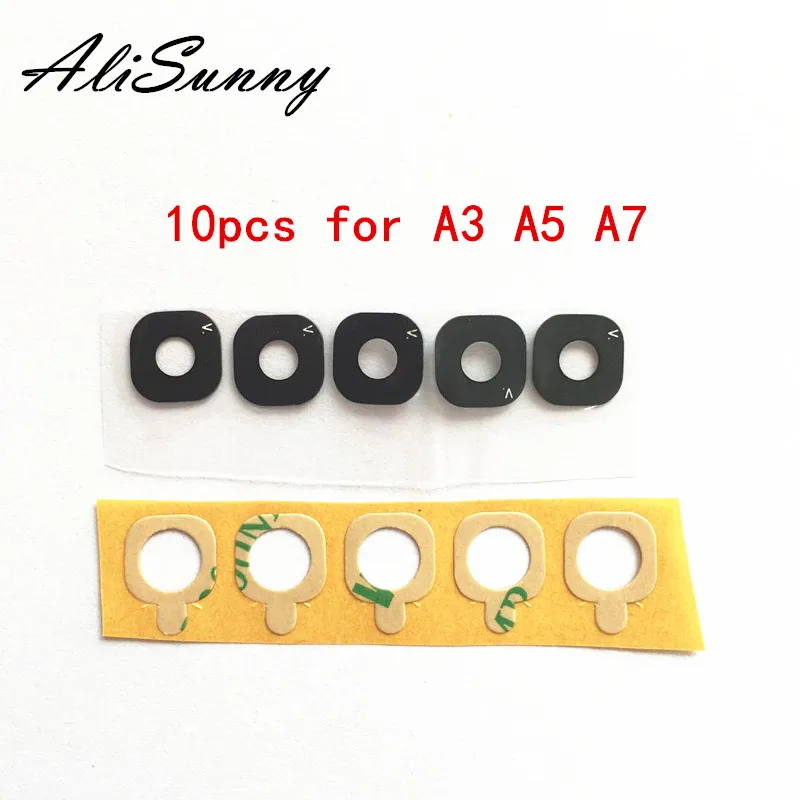 AliSunny 10 шт. стекло для объектива задней камеры + наклейка 3M SamSung A3 A5 A7 A310 A510 A710
