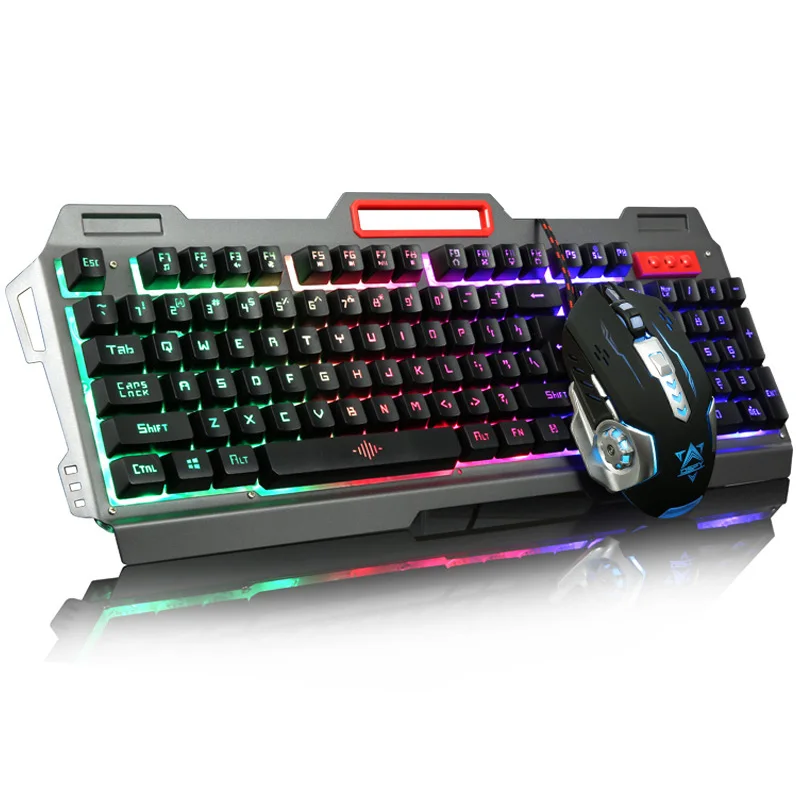 Проводная USB клавиатура с подсветкой 6 кнопок 3200 DPI|keyboard mice|mouse gamer keyboardwired keyboard mouse |