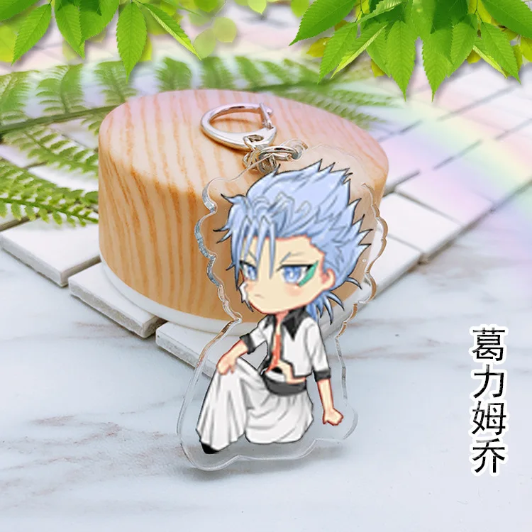 Акриловый брелок для ключей Bleach аниме Kurosaki Ichigo Kuchiki Byakuya Grimmjow jeagerjaquees мультяшный