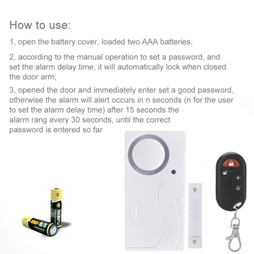 2 in 1 Forecum FK-9806 Smart Home Magnetic Sensor Alarm One + Remote Controller System |