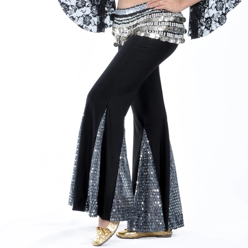 Костюм для танца живота длинные брюки годе с блестками тренировочная