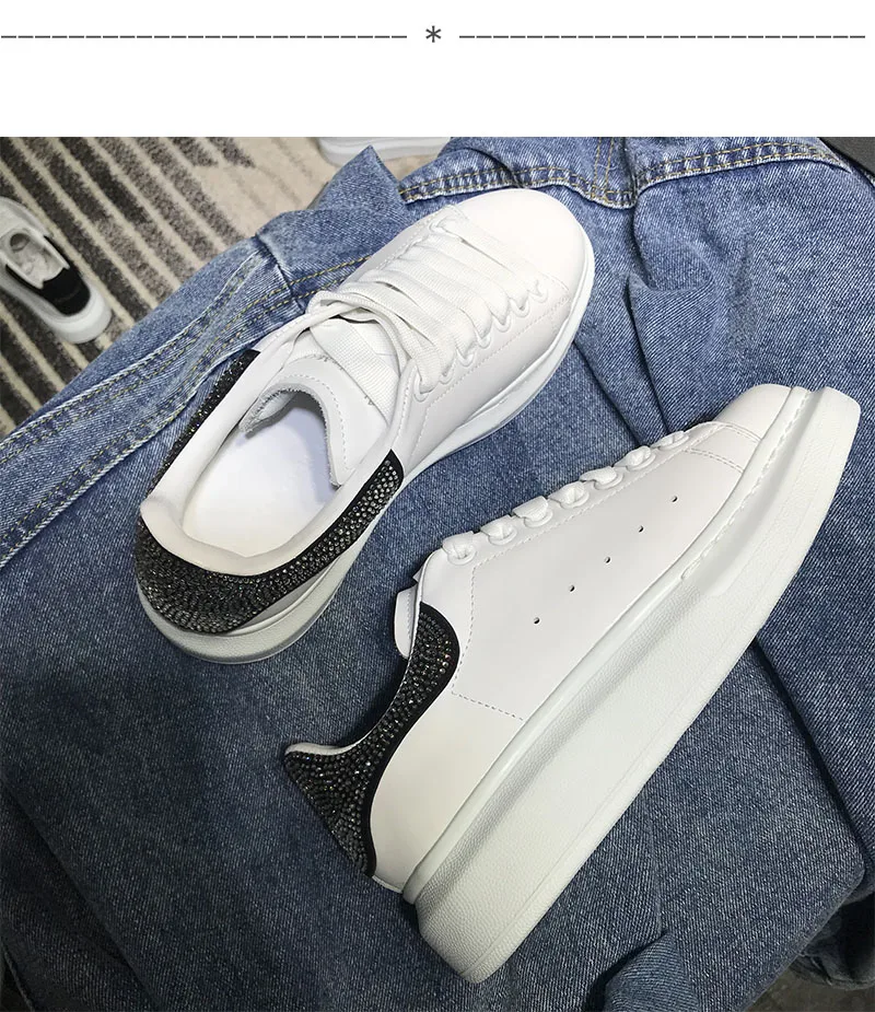 Sapatos femininos; женские кроссовки; стразы; обувь из воловьей кожи; Новинка года; кожаная повседневная обувь с подкладкой из овчины; спортивная мужская обувь
