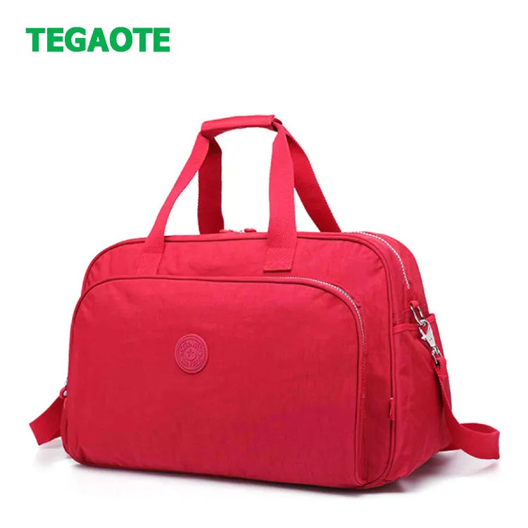 Красный TEGAOTE новая складная дорожная сумка, нейлоновые дорожные сумки, ручная сумка для мужчин и женщин, модные дорожные сумки для путешествий, большие сумки - Цвет: Красный