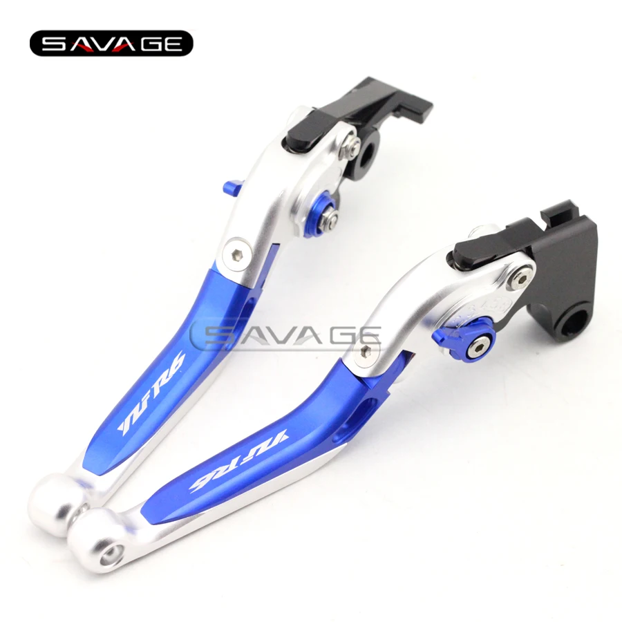 Для Yamaha YZF R6 YZF-R6 2005-2016 синий + серебро Мотоцикл Регулируемый складной выдвижные