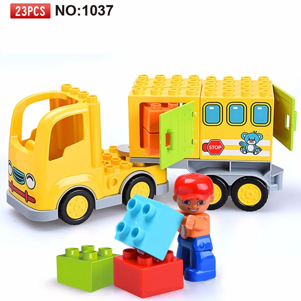 23 шт. городской транспортер Портер крупные частицы строительные блоки DIY игрушка