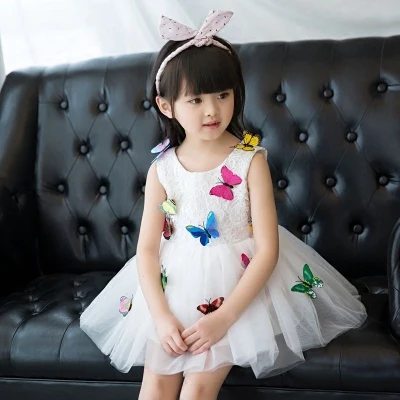 Летнее платье для маленьких девочек одежда с цветочным узором нарядные платья