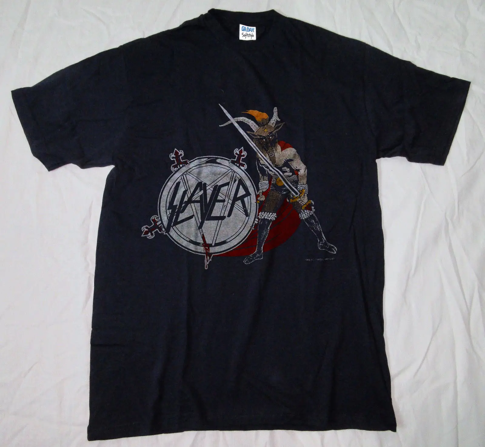 Slayer 1986 Haunting the Chapel винтажная рубашка vtg concert tour venom reprint 100% хлопок футболки
