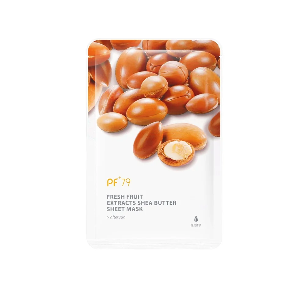 Shea Butter Уход за кожей шесть фруктовая маска для лица масло ши Mangosteen голубика граната киви Фрукты алоэ лист маска на лицо - Цвет: Shea Butter