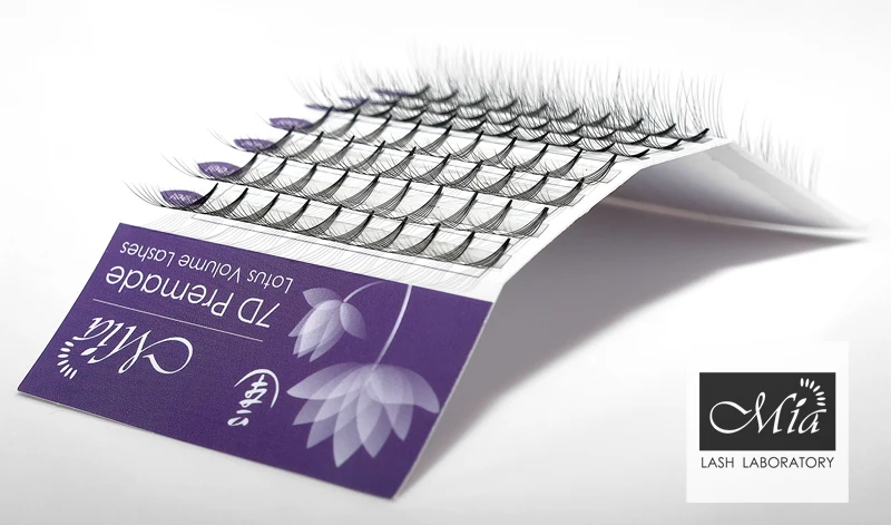 Готовые объемные ресницы Lotus 7D [0 07 C/D] полуперманентные Индивидуальные для