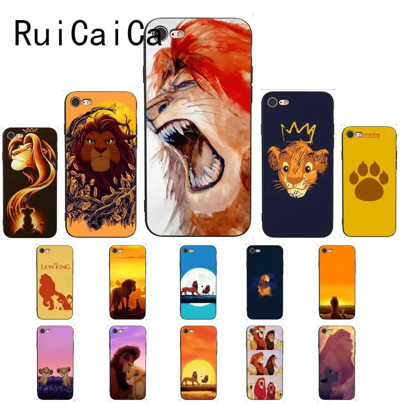 Ruicaica Король Лев лучший чехол Роскошный уникальный дизайн PhoneCase для iPhone 8 7 6 6S 6Plus X XS
