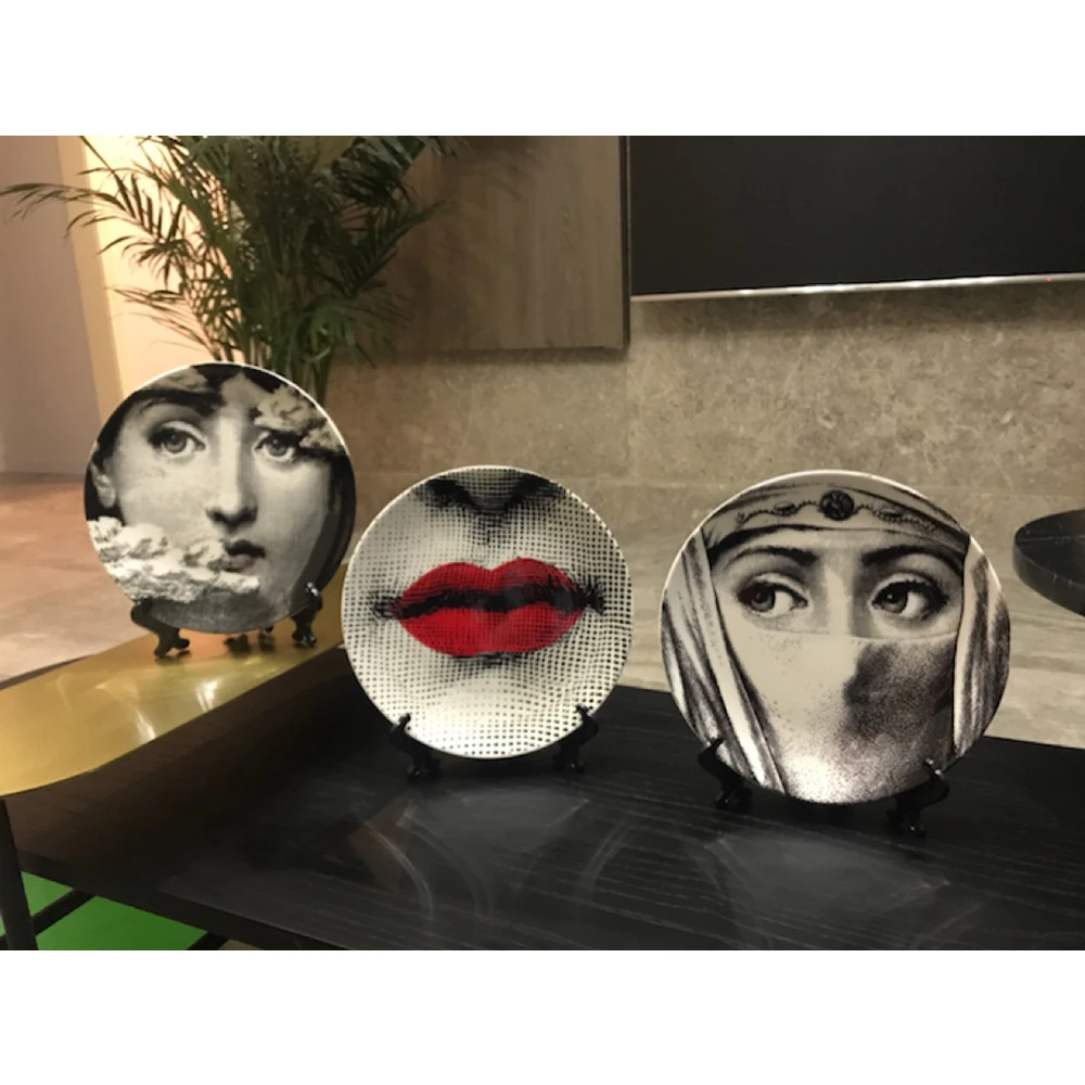 Красивые тарелки fornasetti Керамическая Настенная декоративная тарелка Креативный