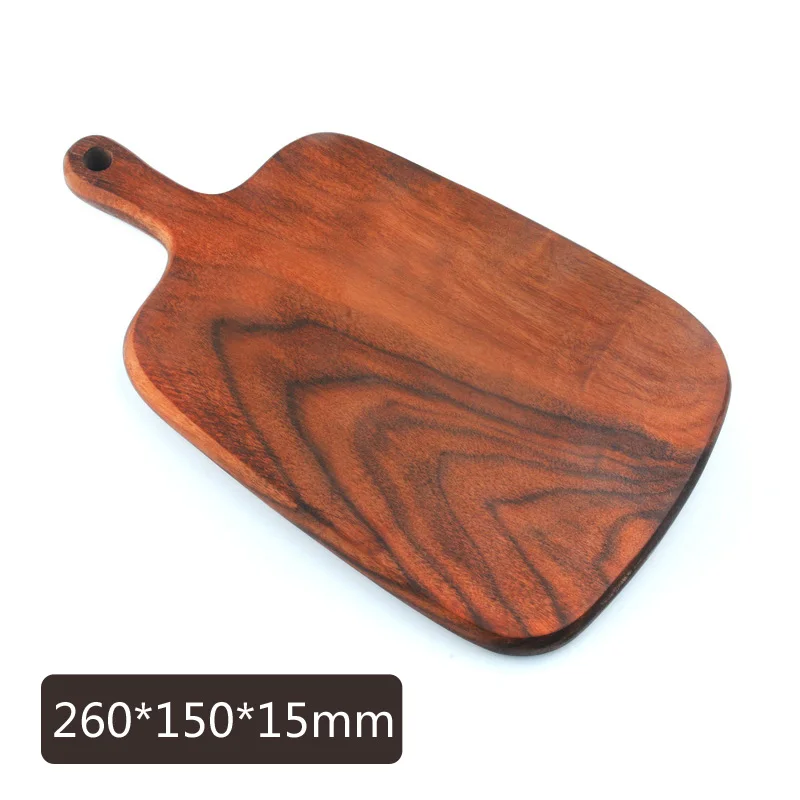 Black walnut-Small 1 шт. черный орех деревянная разделочная доска кухня разделочная доска 3 размера диски для пиццы настоящая древесина без клея Стоковая пластина - Цвет: Black walnut-Small