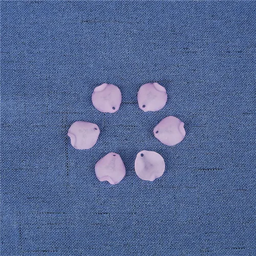 Light purple 200 шт Лепестковые подвески цветок/лист Матовые акриловые разделительные бусины колпачки для DIY модные ювелирные изделия ожерелье браслет - Цвет: Light purple