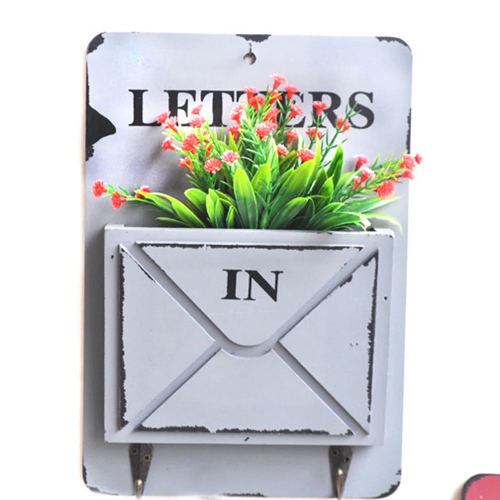 Настенные деревянные письмо Box почтовый держатель Винтаж Стиль органайзер для