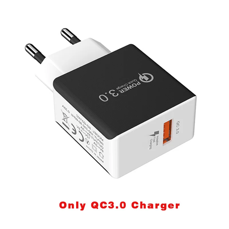 Only Charger Быстрая настенная зарядка QC 3,0 зарядное устройство для телефона адаптер для путешествий QC3.0 FCP Быстрая зарядка универсальный для Xiaomi iPhone samsung huawei ЕС разъем - Тип штекера: Only Charger