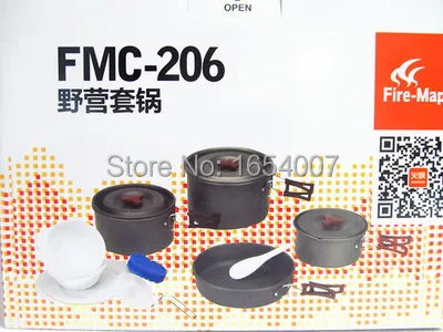 

Fire Maple 4-5 Persons Pot Sets Frying Pan Cauldron Medium Pot Pannikin Camping Cooking Set Camp Cookware Picnic FMC-206 1270g
